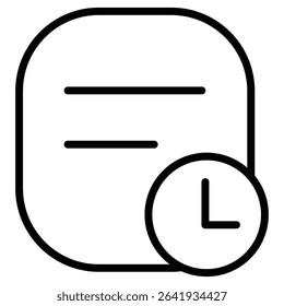 History icon Thin line vector design