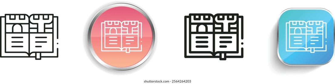 history icon. Thin Linear, Regular and Button Style Design Isolated On White Background