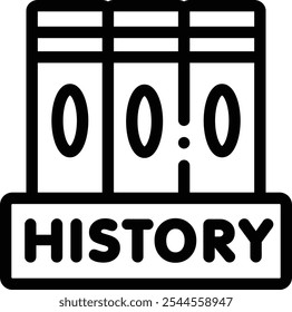 icono de historial. Diseño De Estilo Lineal Delgado Aislado Sobre Fondo Blanco