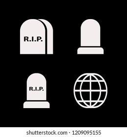 history icon. history vector icons set graves, grave and globe