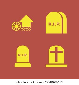 history icon. history vector icons set water mill, grave and graves