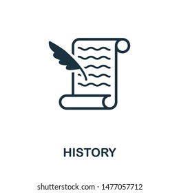 History icon vector illustration. Creative sign from education icons collection. Filled flat History icon for computer and mobile. Symbol, logo vector graphics.