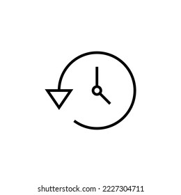 Ilustración vectorial de icono de historial. símbolo y signo del historial de eventos recientes
