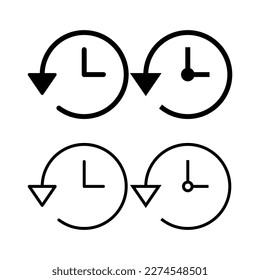 Ilustración vectorial de icono de historial. símbolo y signo del historial de eventos recientes