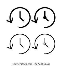 Ilustración vectorial de icono de historial. símbolo y signo del historial de eventos recientes
