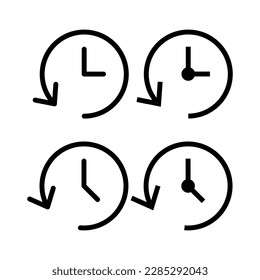 Ilustración vectorial de icono de historial. símbolo y signo del historial de eventos recientes