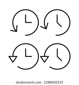 Ilustración vectorial de icono de historial. símbolo y signo del historial de eventos recientes