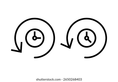 Ilustración vectorial de icono de historia. símbolo y símbolo de historia de eventos recientes
