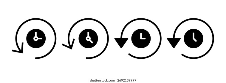Ilustración vectorial de icono de historia. símbolo y símbolo de historia de eventos recientes