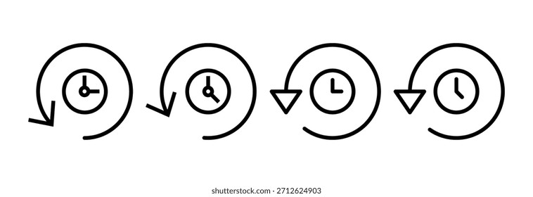 History icon vector illustration. recent event history sign and symbol