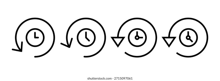 Ilustración vectorial de icono de historia. símbolo y símbolo de historia de eventos recientes