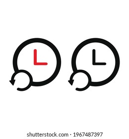 History icon vector,  logo, pictogram isolated on white, symbol illustration,isolated vector  set