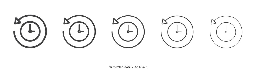 Signo de ilustración de conjunto de esquema de Vector de icono de historia
