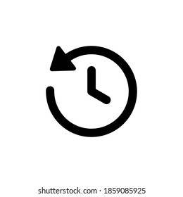 History icon vector. recent event history