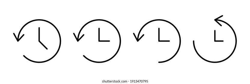 History icon vector. recent event history