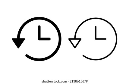 History icon vector. recent event history sign and symbol