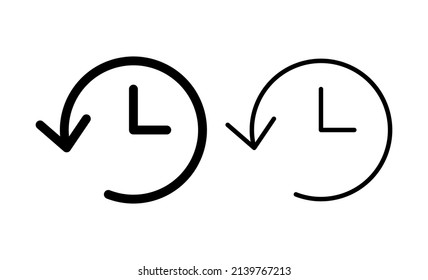 History icon vector. recent event history sign and symbol
