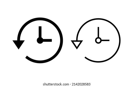 History icon vector. recent event history sign and symbol