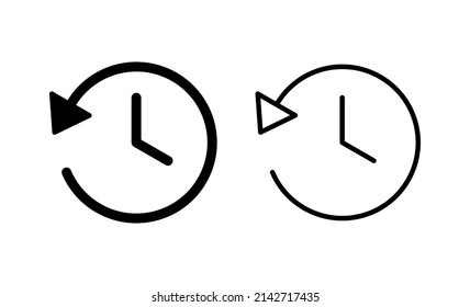 History icon vector. recent event history sign and symbol