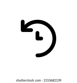 History icon vector. Recent event history symbol in simple linear style. Vector EPS 10