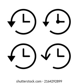 History icon vector. recent event history sign and symbol