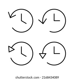History icon vector. recent event history sign and symbol