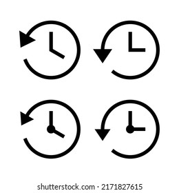 History icon vector. recent event history sign and symbol