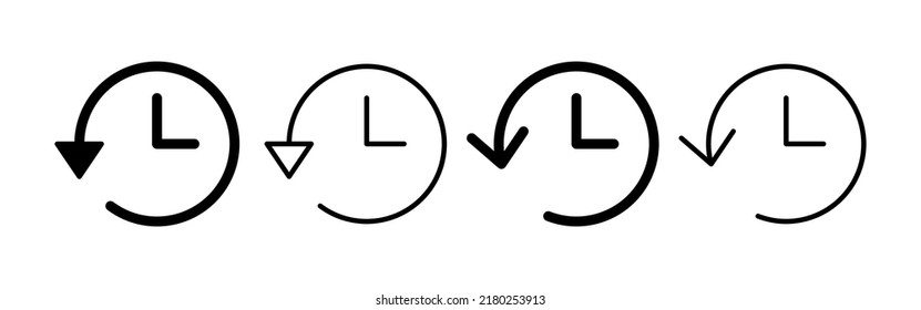 History icon vector. recent event history sign and symbol