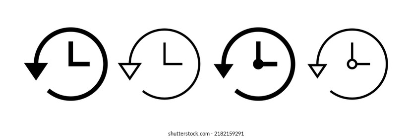 Vector de icono de historial. símbolo y signo del historial de eventos recientes