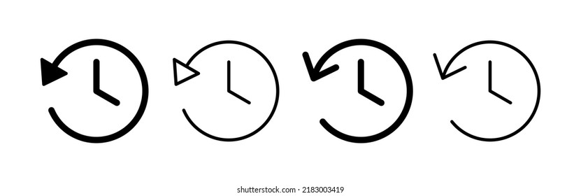 History icon vector. recent event history sign and symbol