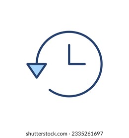 History icon vector. recent event history sign and symbol