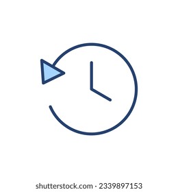 History icon vector. recent event history sign and symbol