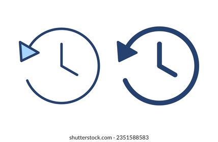 History icon vector. recent event history sign and symbol