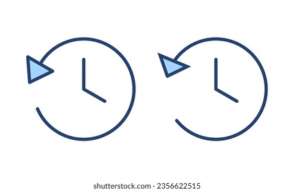 Vector de icono de historial. símbolo y signo del historial de eventos recientes