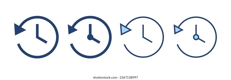 History icon vector. recent event history sign and symbol