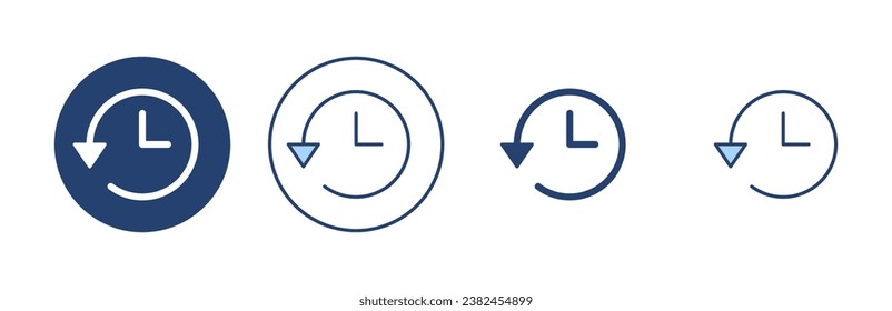 History icon vector. recent event history sign and symbol