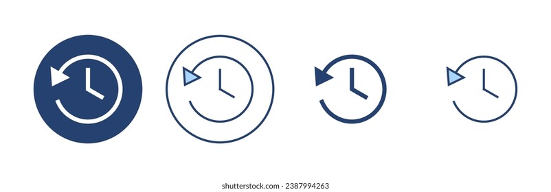 History icon vector. recent event history sign and symbol