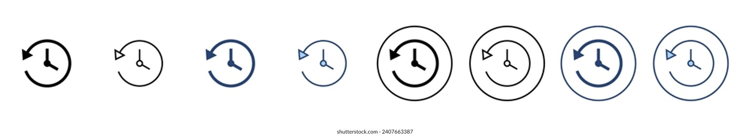 History icon vector. recent event history sign and symbol