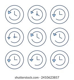 History icon vector. recent event history sign and symbol