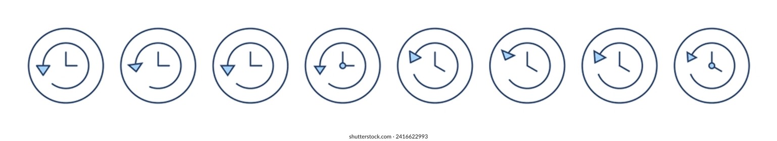 History icon vector. recent event history sign and symbol