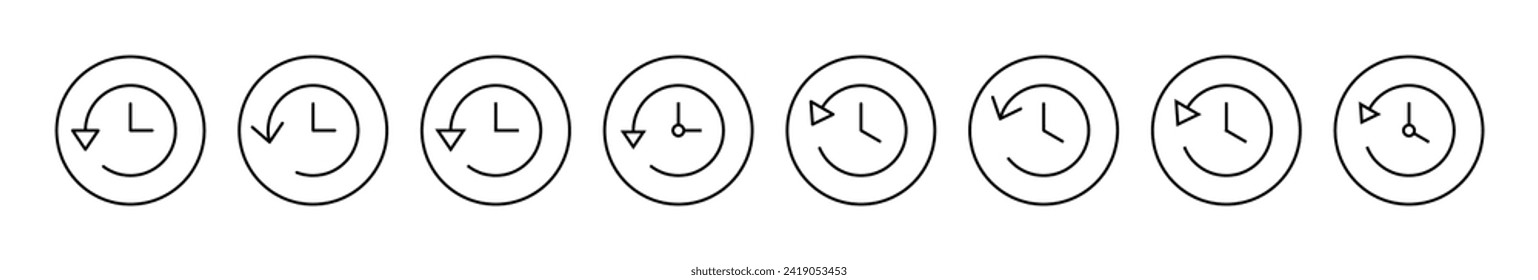 History icon vector. recent event history sign and symbol