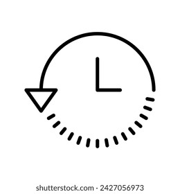 History icon vector. recent event history