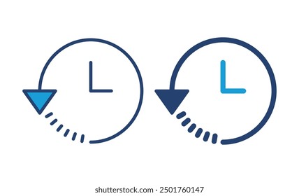 Vector de icono de historia. historia de eventos recientes