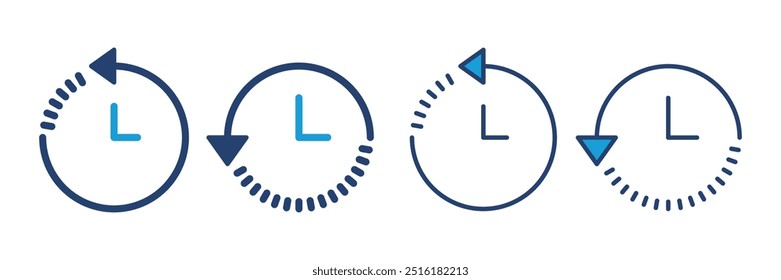 Vector de icono de historia. historia de eventos recientes