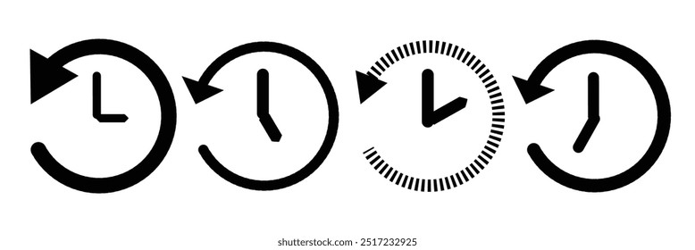 History icon vector. recent event history sign and symbol