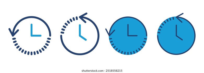 History icon vector. recent event history