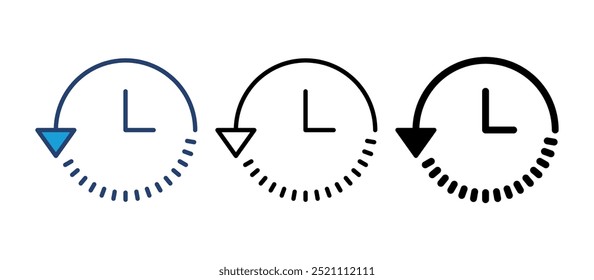 Vector de icono de historia. historia de eventos recientes