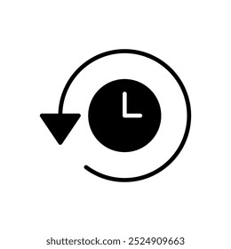 History icon vector. recent event history sign and symbol