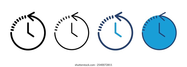Vector de icono de historia. historia de eventos recientes