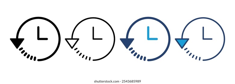 Vector de icono de historia. historia de eventos recientes
